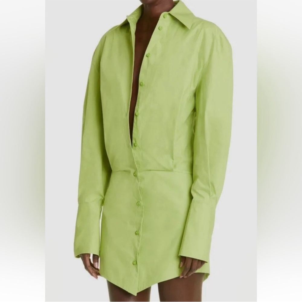 The Attico Lime Green Shirt Dress